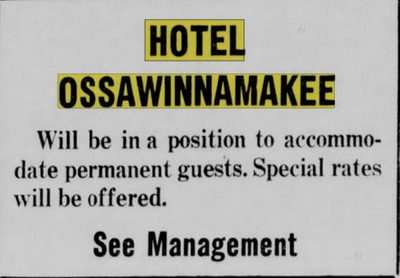 Hotel Ossawinamkee - Aug 27 1948 Ad